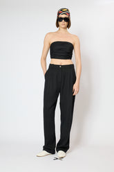 DRAPELİ STRAPLEZ TOP