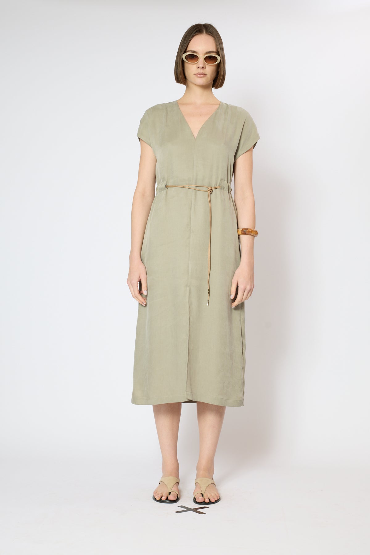 lyocell midi dress Black Dress for Women, Lightweight Linen Maxi for Summer Casual Wear