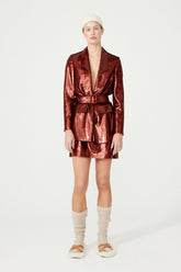 BOL KESİM PARLAK PARTY BLAZER CEKET